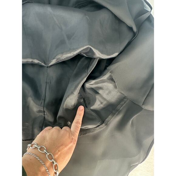 Vintage Chelsea Nites Women's sz 10 Black Swing Dress Flowy Flirty Classic 90s - Picture 7 of 11